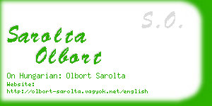 sarolta olbort business card
